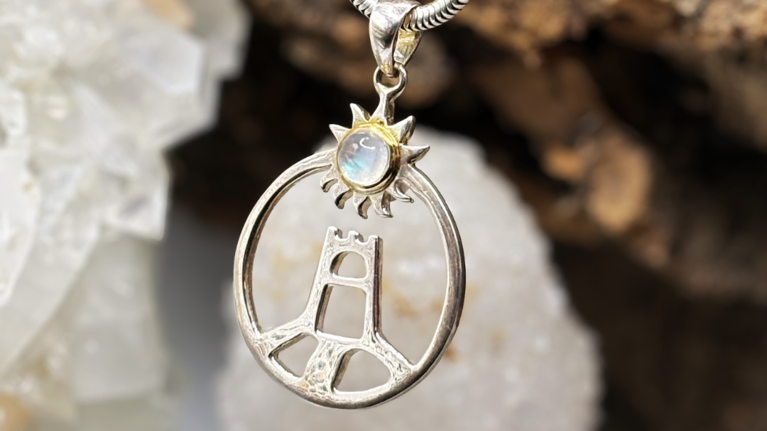 The Glastonbury Tor Pendant with Moonstone