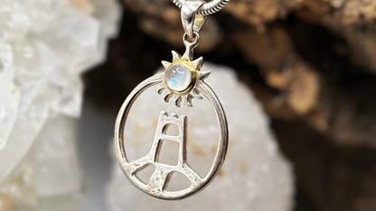 The Glastonbury Tor Pendant with Moonstone
