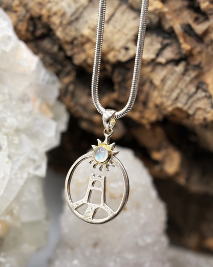 The Glastonbury Tor Pendant with Moonstone